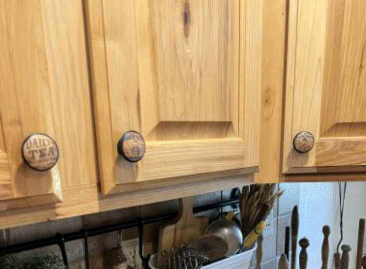 Rustic Coffee Sugar Kitchen Cabinet Knobs – Set of 5 | Handmade Vintage Dresser Pulls