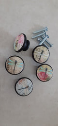 Floral Dragonflies Kitchen Cabinet Knobs – Set of 5 | Handmade Dresser Pulls